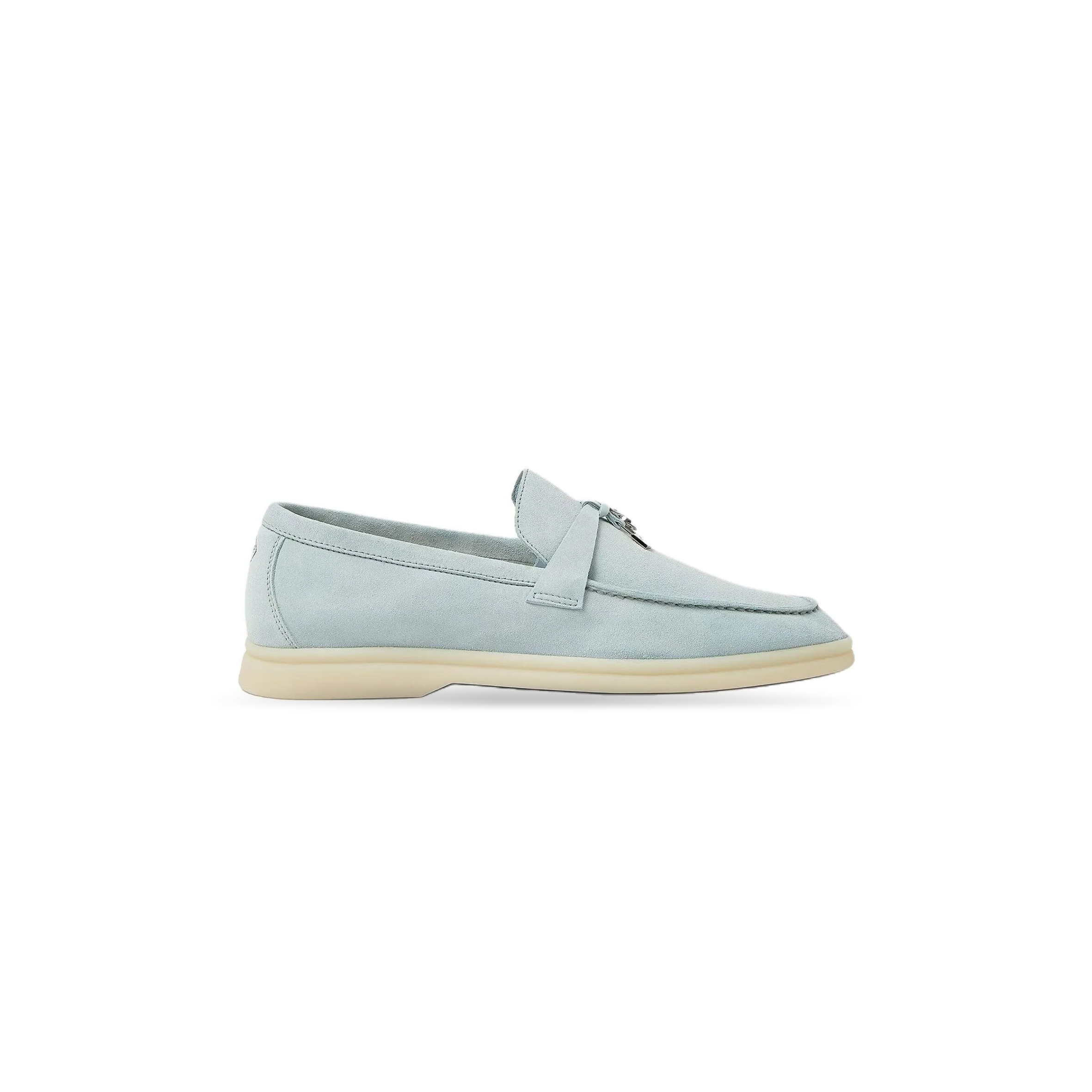 LORO PIANA BLUE SUEDE SUMMER CHARMS WALK LOAFERS FAE5444 01